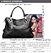 AINIMOER Womens Genuine Leather Vintage Tote Shoulder Bag Top-handle Crossbody Handbags Large Capacity Ladies' Purse (Black)