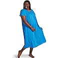 Miss Elaine Nightgown - Women's Long Tricot Nightgown, Short Flutter Sleeves, Comfortable Lightweight Fabric, Sleepwear