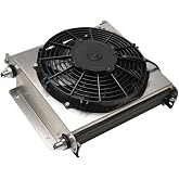 Derale 15870 Hyper-Cool Extreme Remote Mount Fluid Cooler , Black