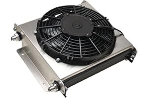 Derale 15870 Hyper-Cool Extreme Remote Mount Fluid Cooler , Black