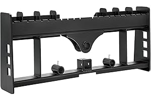 YITAMOTOR 45" Pallet Forks Frame Attachment, 3000 lbs Capacity with 2 Inch Receiver Hitch & Spear Sleeves for Kubota Bobcat Skid Steer Loaders Tractors