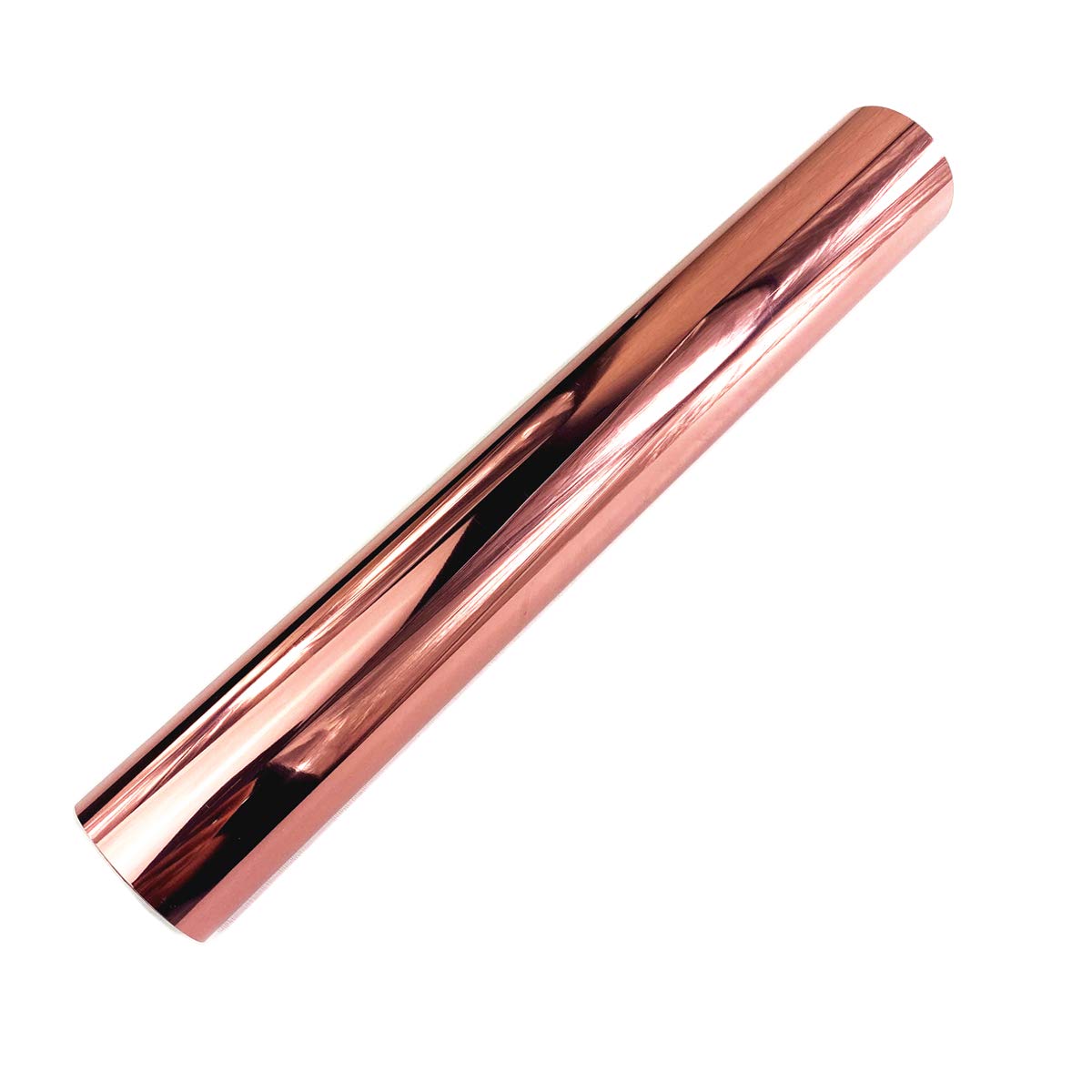 MESOAR Holographic Rose Gold Silver Chrome Vinyl Adhesive Permanent Sheet Gloss Metallic Craft Vinyl for Silhouette Tumblers Cameo Craft Cutter Cricut,12inch by 60inch (Rose Gold)