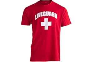 Ann Arbor T-shirt Co. LIFEGUARD, Red Lifeguarding Unisex Uniform Costume T-shirt for Men Women