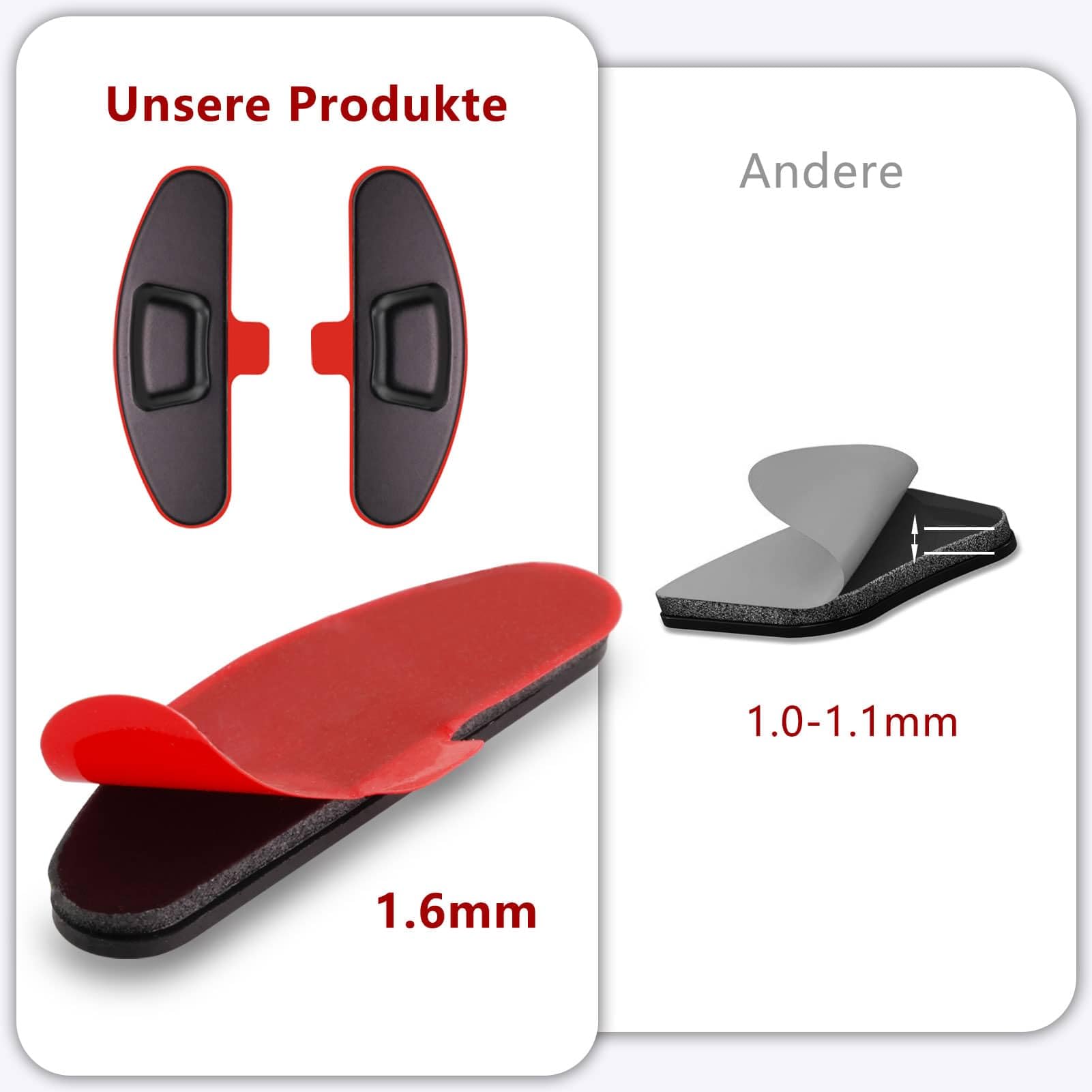 fidnichitem 4PCS Ersatz Metallplättchen mit 5962 Klebepads Kompatibel mit OOONO P-DISC NO3/NO2/NO1/CO-DRIVER NO2 Doppelseitiges Klebeband Parkuhrpad (Modell B) 3