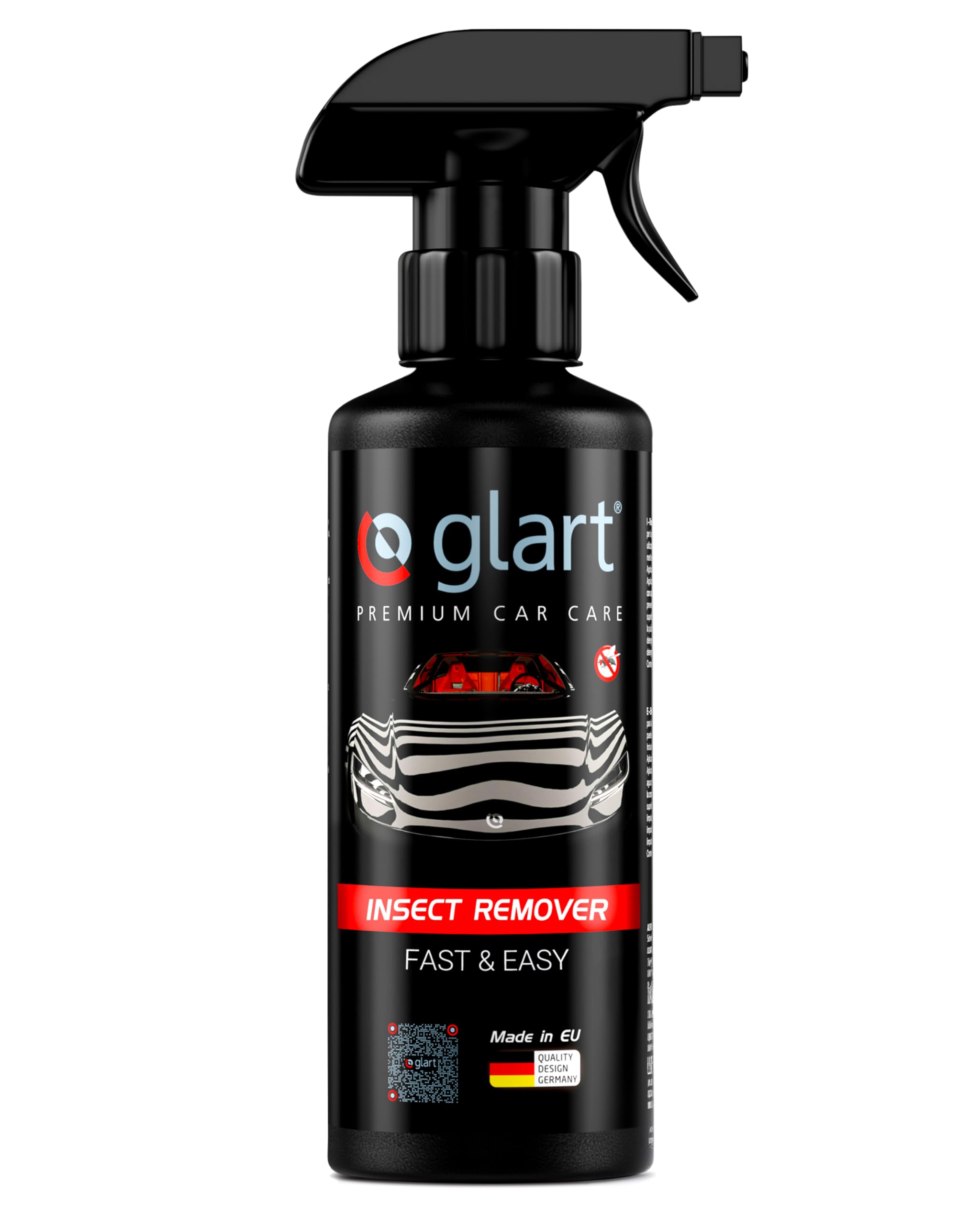 Glart 45IE Insect Remover - 500ml spray for car & motorcycle - quickly & gently dissolves stubborn & dried insect dirt - Pre-cleaner before car wash - Exterior care cleaning