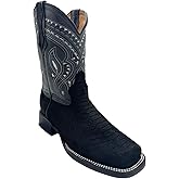 The Western Shops Mens Exotic Snakeskin Square Toe Phyton Print Genuine Leather Western Boots