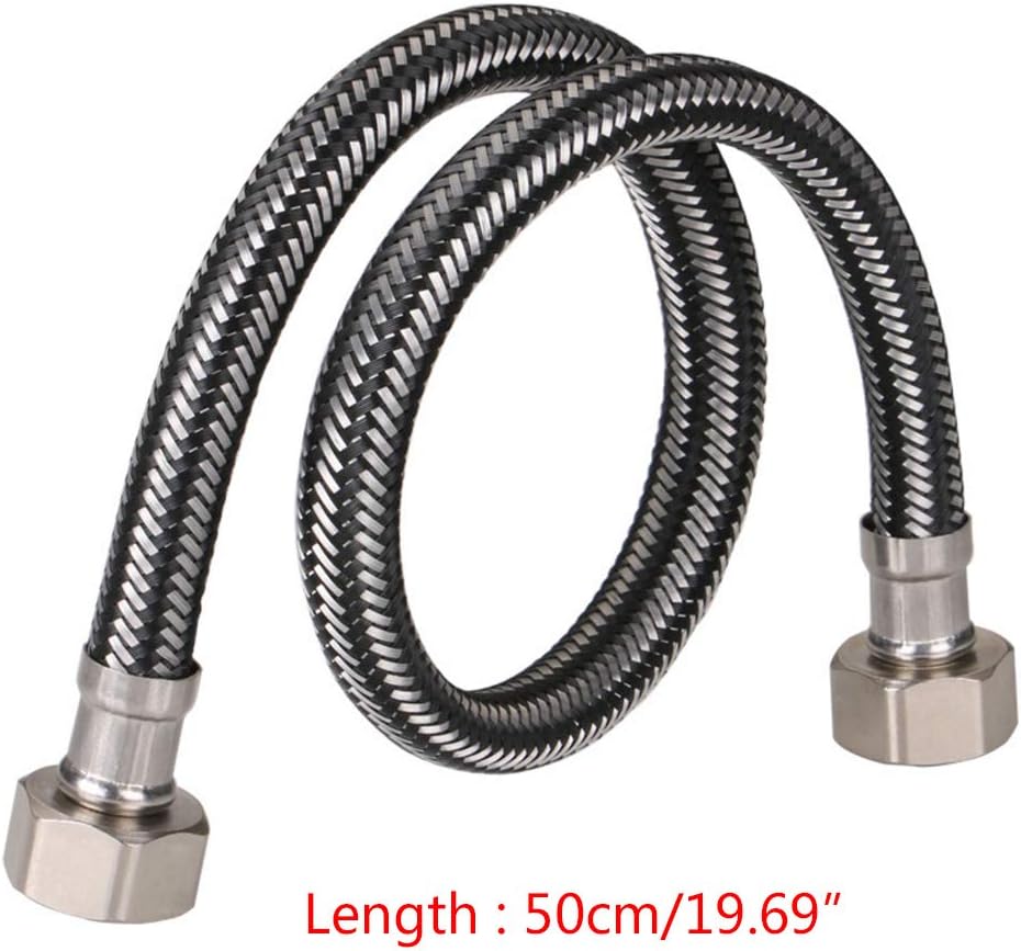 Metal Woven Toilet Connector Hose, Water Heater Hose Connection High