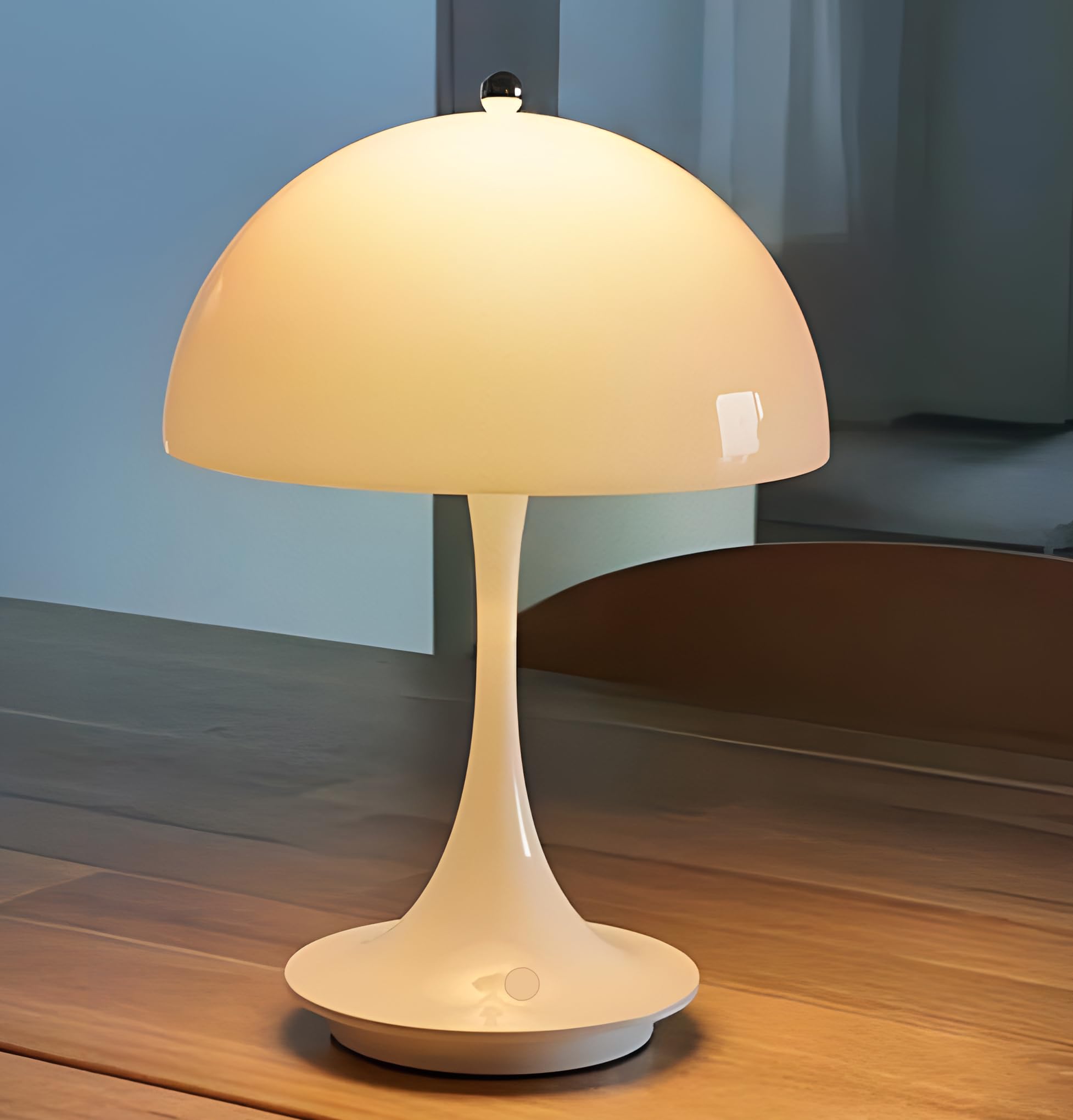 Photo 1 of DIVEKID Cordless Mushroom Table Lamp with Touch Sensor, 3 Color Stepless Dimmable Portable Battery Operated Lights for Bedroom Decor/Restaurant/Outside/Camping (Small,9In High x 6.3 in. Wide)