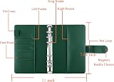 HAUTOCO A6 Budget Binder with Zipper Envelopes Dark Green view 4