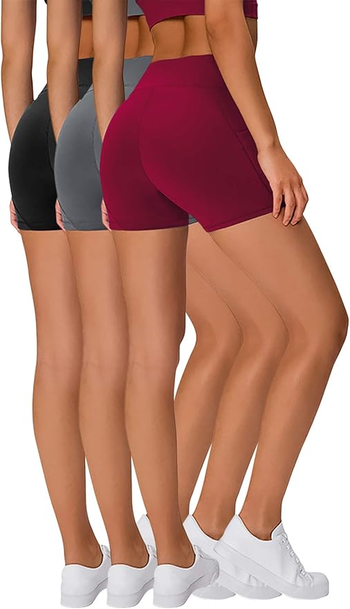 TAIPOVE Women's High Waist Stretch Workout Shorts Non SeeThrough 5