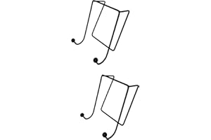 Tetra-Teknica CWH-01-2P 2 Inch Space Addition Wire Double Hook for Partition Wall Cubicle Panel up to 2 Inch, Color Black, 2 per Pack