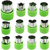 LENK Vegetable Cutter Shapes Set,Mini Pie,Fruit and Cookie Stamps Mold for Kids Baking and Food Supplement Tools Accessories 