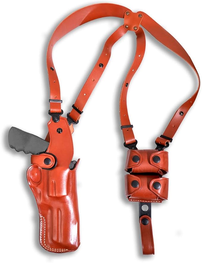 Premium Leather Vertical Shoulder Holster System with