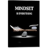 SKASNFAI Mindset Motivation Office Wall Art Zen Stone Canvas Print Pictures Wall Decor Framed Positive Quotes Posters for Living Room Bedroom Decoration (12L x 16W)
