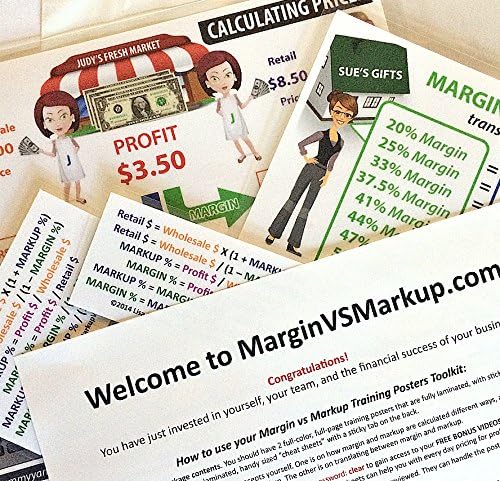 Yummy Yammy Make More Money! Profit Margin vs Markup Training Posters Toolkit to Help You Stop Losing Money & Increase Profitability in Your Business