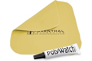 Rosenthal PolyWatch Plastic Watch Scratch Remover Polish with Microfiber Cloth - 1 Pack Professional Polish Kit for Acrylic Watch Crystal Repair & Restoration - Rosenthal Collection Since 1926