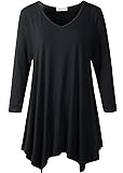 LARACE Plus Size Tops for Women Tunic Asymmetrical