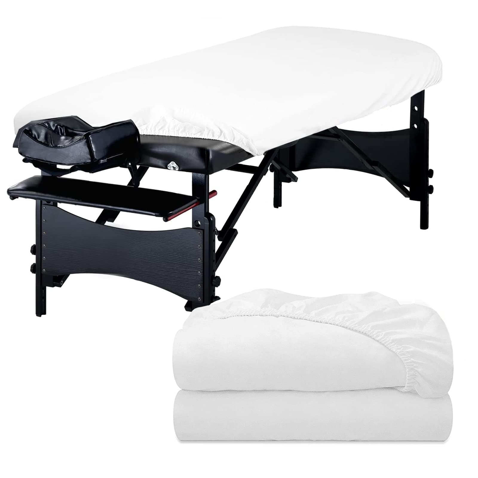 Eqivei Oil Resistant PU Cover for Massage Table, Pack of 2