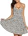 ACEVOG Sun Dresses for Women Casual Fit and Flare Dress Summer Dress Black Large
