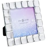Isaac Jacobs Decorative Sparkling Clear Jewel Picture Frame, Photo Display &amp; Home D&eacute;cor (4x4, Clear)