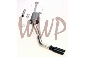 MVP AUTO PARTS Performance 3" Stainless Steel SS409 Single Side Exit CatBack Exhaust System Black Tip Compatible With 15-19 Ford F150 F-150 2.7L/3.5L EcoBoost Turbo & 3.5L/5.0L V6/V8 NonTurbo Truck