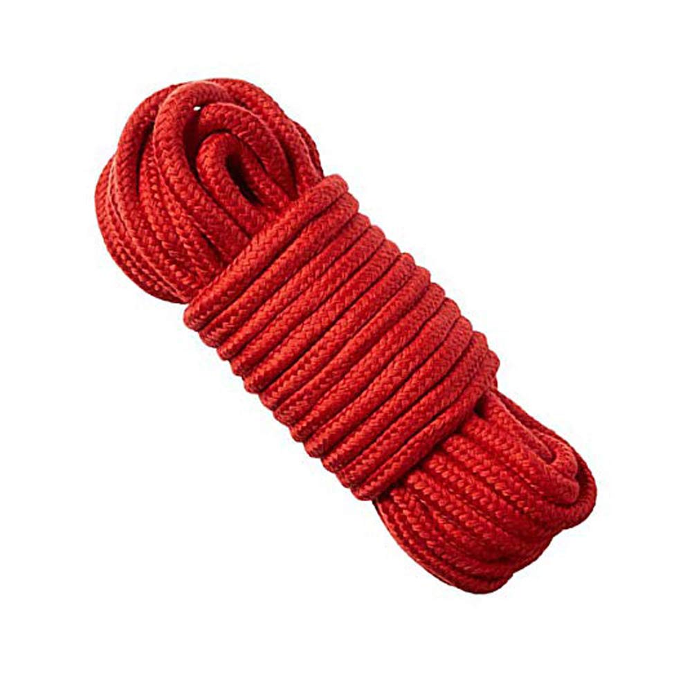 Moonight [Pack of 2/3/4] Long Soft Rope -32-Foot 10m,64-Foot 20m Soft Twisted Cotton Rope Utility Rope(2/3/4pcs, 10M/20M) (10M, Black&Red)
