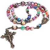 Miraculous Medal Colorful Rosary