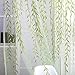 Norbi Willow Voile Tulle Room Window Curtain Sheer Voile Panel Drapes Curtain (Green B/39.4