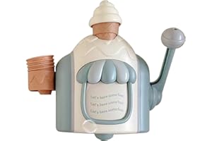 Bath Ice Cream Foam Maker, Fun Bath Bubble Maker with Suction Cups, Portable Safe Plastic Ice Cream Toy for Girls Boys, Blue,