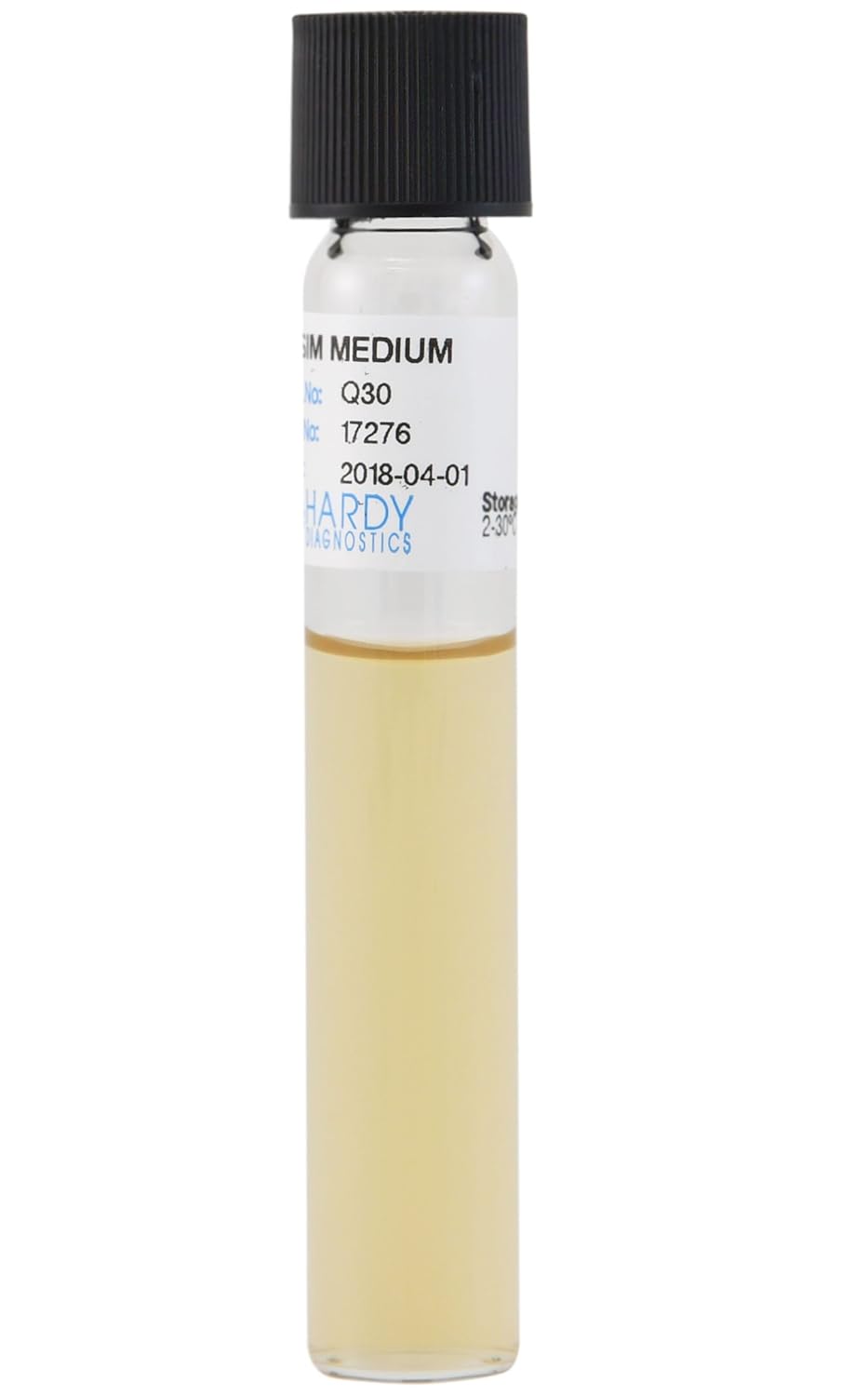 SIM (Sulfide, Indole, Motility) Medium, 8 Milliliter, 16x100mm Tube, Order by the Package of 20