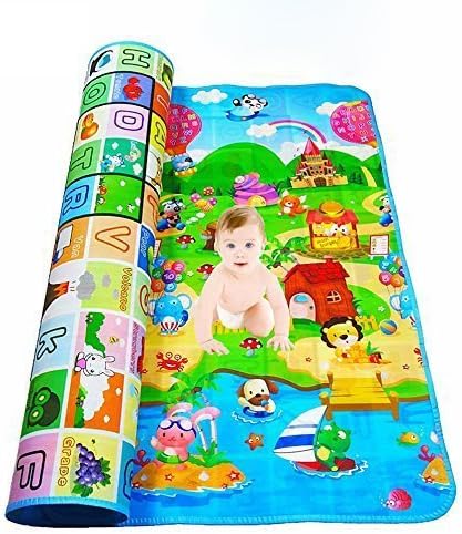 Kitchen Point Double Sided Water Proof Baby Mat Carpet Baby Crawl Play Mat Kids Infant Crawling Play Mat Carpet Baby Gym Water Resistant Baby Play & Crawl Mat,Set of 1(Color and Design May Vary)