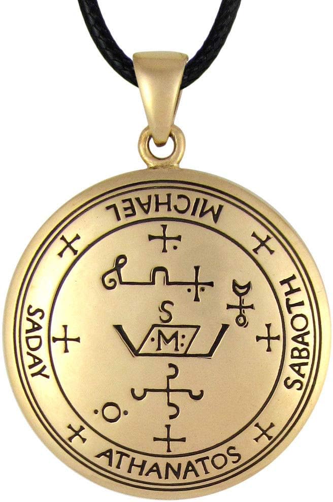 Bronze Talisman of Archangel Michael Amulet Angel Necklace - Ceremonial Magic