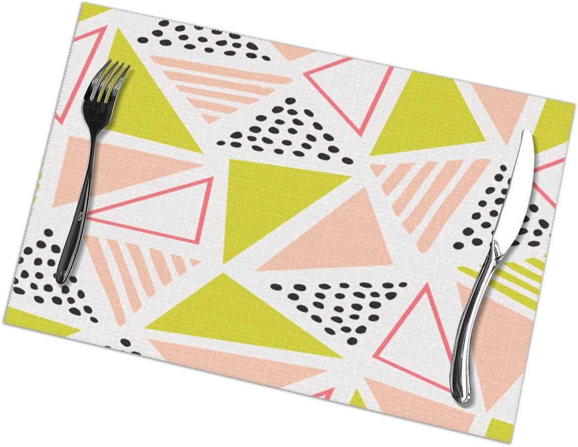 Placemats Set of 6 Washable Non Slip Stain Heat Resistant