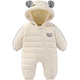 JiAmy Infant Snowsuit Hooded Baby Winter Clothes Newborn Winter Coat Baby Bear Outfit