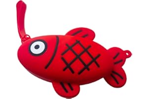 Cute Fish-Shaped Silicone Coin Purse, 86g Lightweight Small Pouch with Wrist Strap – Multi-Use Storage for Coins, Keys, Cosme