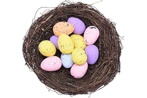 Fake Eggs,Easter Wreath,Styrofoam Eggs, Easter Speckled Eggs Foam Easter Eggs Ornaments Artificial Eggs for DIY Crafts Decora