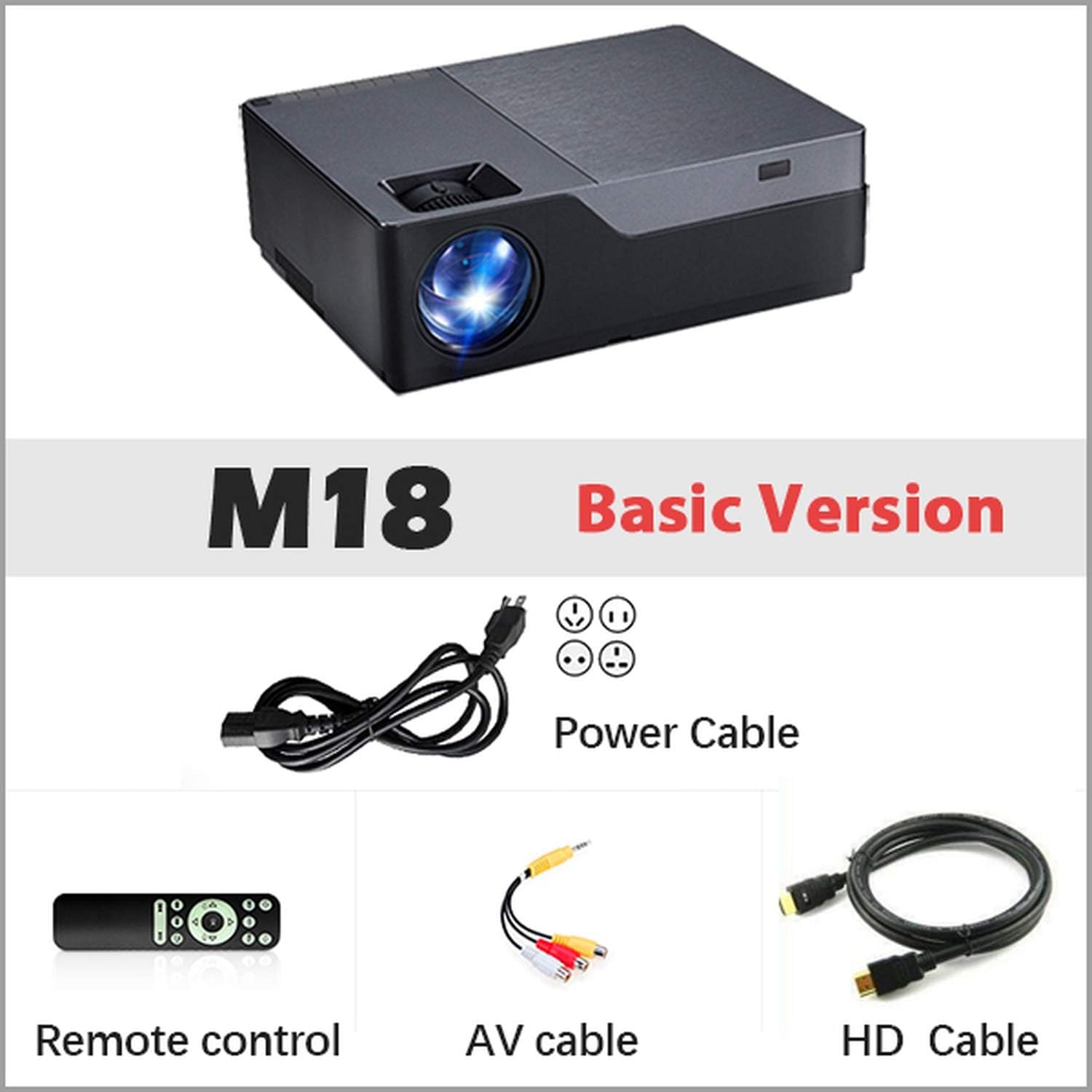Full HD Projector, 300 inch Home Theater, 1920x1080P LED Projector. Support AC3. 5500 Lumens,China,M18