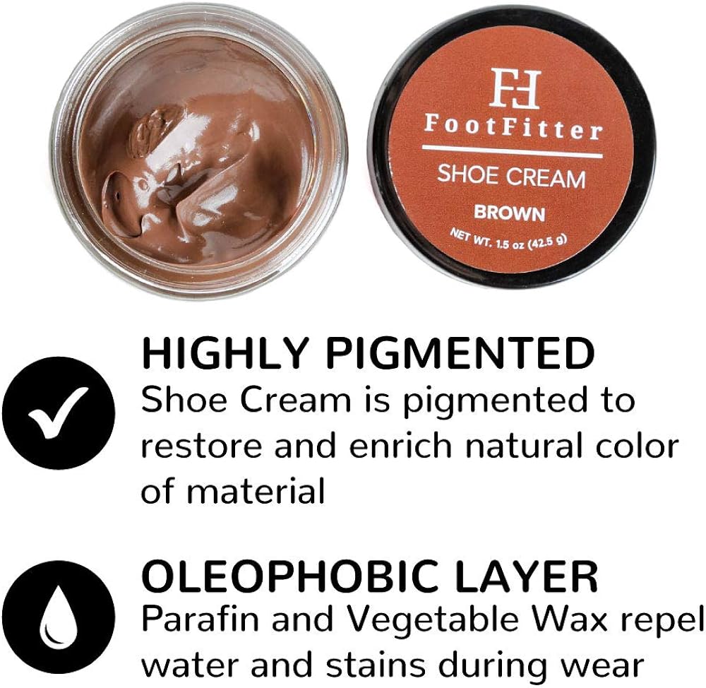 FootFitter Premium Shoe Cream Polish, 2 Pack, Shoe and Boot Shine Cream - Made in the USA! (White): Shoes