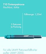 LAMY T10 Turquoise Ink Cartridges Set of 4 Large Capacity 1.25 ml view 2