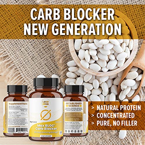 MAX BLOC Carb Blocker Weight Control, Suppress Appetite, Healthy Blood Sugar 60Day Supply