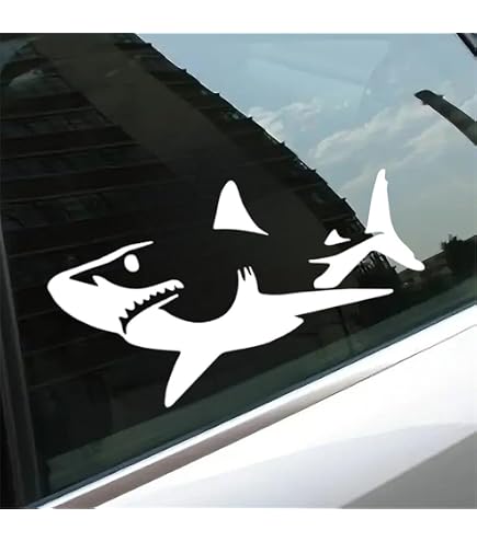 Great White Shark Vinyl Decal Sticker – Glossy Animal Graphic For Car, Truck, SUV, Motorcycle Windows