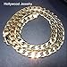 9.2MM Gold Cuban Link Chain Necklace for men women 24k Real Gold. Diamond cut Hip hop Solid Street wear Gift jewelry