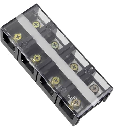Uxcell 2 Pack 600V 15A 6-Position Screw Terminal Block - Electric Barrier Strip Wire Connector