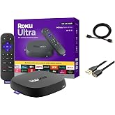 Roku Ultra Ultimate Streaming Player, 4K Streaming Device for TV, Dolby Vision &amp; Atmos, HDR10+, Rechargeable Voice Remote Pro, Bluetooth &amp; Wi-Fi 6, Backlit Buttons, with USB Extension Cord and HDMI