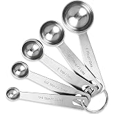 5 Pcs Stainless Steel Measuring Spoons Set, Short Handle Design, Kitchen Tools for Precise Cooking, Baking, Seasoning &amp; Spice Measurement