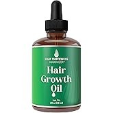 Hair Thickening and Moisturizing Serum - Vegan Scalp Treatment Oil for Women, Men with Dry, Frizzy, Weak Hair and Hair Loss. Peppermint, Wild Black Castor Oil, Unscented 2oz
