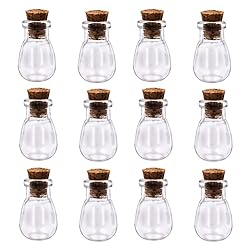 MIGK 24pcs Small Mini Glass Jars Bottles with Cork