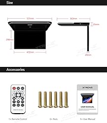 XTRONS 19.5 Inch Car Overhead Player 16:9 Wide