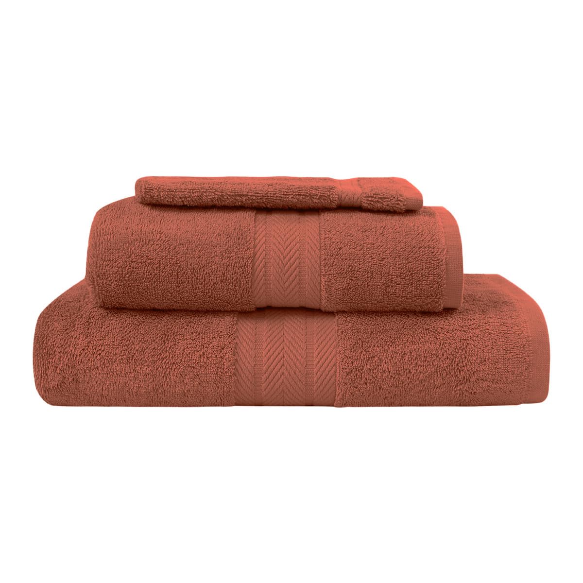 Sensei La Maison du Coton 3 Piece Bath Set (1 Bath Sheet + 1 Hand Towel + 1 Gloves) Luxury
