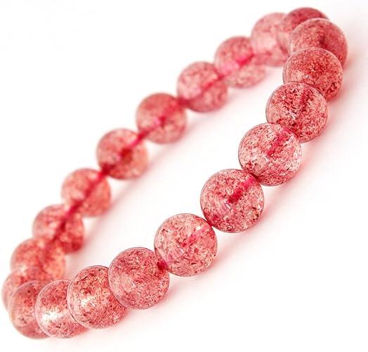 Amazon 極上品 ストロベリークォーツ 8mm ブレスレット パワーストーン 天然石 風水 ブレスレット 通販